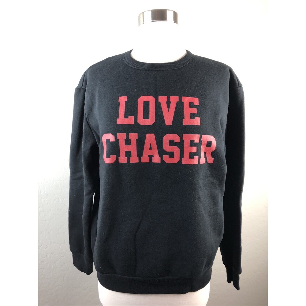 ZARA Pulse Womens M Sweatshirt Love Chaser Black - Picture 2 of 7